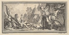 Turkish Soldiers Resting, Claude Augustin Duflos le Jeune French, Etching and engraving