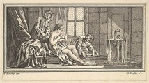 Sultana at Her Toilet, Claude Augustin Duflos le Jeune French, Etching and engraving