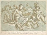 Venus Surrounded by Putti, Arthur Pond British, Etching, aquatint, and colored woodcut