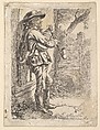 The Bagpiper, Johann Christoph Erhard German, Etching; third state