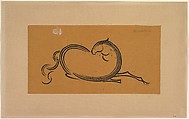 Horse, Elie Nadelman American, born Poland, Linoleum cut on brown paper