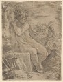 Youth with two old Men, Anonymous, Italian, 16th century Italian, Etching