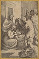 The Nativity, Parmigianino (Girolamo Francesco Maria Mazzola)  Italian, Etching (touched up with wash)
