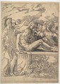 Entombment, Parmigianino (Girolamo Francesco Maria Mazzola)  Italian, Etching