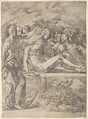 Entombment, Parmigianino (Girolamo Francesco Maria Mazzola)  Italian, Etching
