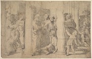 Saints Peter and John healing the Sick, Anonymous, Italian, 16th century Italian, Etching