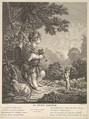 The Little Shepherd, Claude Augustin Duflos le Jeune  French, Etching and engraving