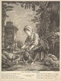 The Little Farm Girl, Claude Augustin Duflos le Jeune  French, Etching and engraving