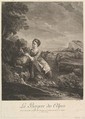 Shepherd Girl of the Alps, Philippe Trière  French, Etching and Engraving