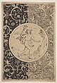 Mercury in a Decorative Frame with Grotesques, Adriaen Collaert Netherlandish, Engraving and blackwork