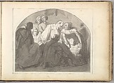 A Burial Scene, Frederic, Lord Leighton British, Brush and India ink wash over graphite