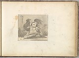 A Baby in 16th century Dress with a Rooster and a Dog, Frederic, Lord Leighton British, Brush and India ink wash over graphite