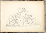 Four Musical Putti, Frederic, Lord Leighton British, Graphite