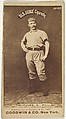 James Thomas "Deacon" McGuire, Catcher, Philadelphia, from the Old Judge series (N172) for Old Judge Cigarettes, Goodwin & Company, Albumen photograph