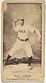 Alexander Bennett "Ben" Sanders, Pitcher, Philadelphia, from the Old Judge series (N172) for Old Judge Cigarettes, Goodwin & Company, Albumen photograph