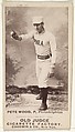 Peter Burke "Pete" Wood, Pitcher, Philadelphia, from the Old Judge series (N172) for Old Judge Cigarettes, Goodwin & Company, Albumen photograph