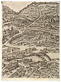 Plan of the City of Rome. Part 5 with the Baths of Caracalla, the Santa Sabina and Part of the Tiber, Antonio Tempesta (Italian, Florence 1555–1630 Rome), Etching with some engraving, undescribed state.