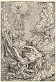 The Body of Christ Carried by Angels towards Heaven, Hans Baldung (called Hans Baldung Grien) German, Woodcut