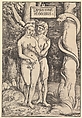 Adam and Eve, Hans Baldung (called Hans Baldung Grien) German, Woodcut; line block
