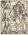 Martyrdom of St. Sebastian with Two Crossbow Men, Hans Baldung (called Hans Baldung Grien)  German, Woodcut; first of two states