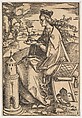 St. Barbara, Hans Baldung (called Hans Baldung Grien)  German, Woodcut; first state of two