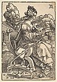 St. Catherine, Hans Baldung (called Hans Baldung Grien)  German, Woodcut; second of two states