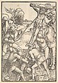 The Raising of the Cross; verso: The Raising of the Cross, from Speculum Passionis Domini Nostri Ihesu Christi, Hans Baldung (called Hans Baldung Grien)  German, Woodcut and letterpress