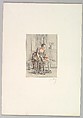 Woman Assisting a Child in a Go-Cart, George William Thornley French, Lithograph