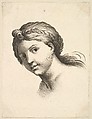 Head of a Woman, from "Livre de Têtes Gravées d'apres F. Boucher et Autres" (Book of Heads Engraved after F. Boucher and Others), Anonymous, French, 18th century  French, Etching and engraving
