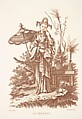 The Parasol, from "L'Artiste", François Boucher French, Etching printed in brown ink on wove paper