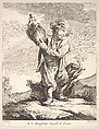 Little boy holding a vessel, from "Premier Livre de Figures d'après les porcelaines de la Manufacture Royale de France, inventées en 1757, par Mr. Boucher" (First Book of Figures after porcelains from the Manufacture Royale de France, devised in 1757, by Mr. Boucher), Pierre Etienne Falconet  French, Etching and engraving