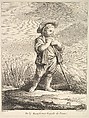 Little boy with a scythe, from Premier Livre de Figures d'après les porcelaines de la Manufacture Royale de France, inventées en 1757, par Mr. Boucher (First Book of Figures after porcelains from the Manufacture Royale de France, devised in 1757, by Mr. Boucher), Pierre Etienne Falconet  French, Etching and engraving
