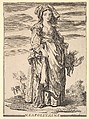 Reverse copy of Neapolitaine, from Recueil de diverses fig.res étrangeres Inventées par F. Boucher P.tre du Roy et Gravées par F. Ravenet (Collection of Various Foreign Figures, Devised by F. Boucher, Painter of the King and Engraved [etched] by F. Ravenet), plate 2, Simon Francis Ravenet, the elder  French, Etching and engraving