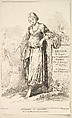 Afriquaine en deshabillé, plate 1 from "Recueil de diverses fig.res étrangeres Inventées par F. Boucher P.tre du Roy et Gravées par F. Ravenet" (Collection of Various Foreign Figures, Devised by F. Boucher, Painter of the King and Engraved [etched] by F. Ravenet), Simon Francis Ravenet, the elder  French, Etching and engraving