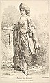 Femme du Levant, plate 8 from "Recueil de diverses fig.res étrangeres Inventées par F. Boucher P.tre du Roy et Gravées par F. Ravenet" (Collection of Various Foreign Figures, Devised by F. Boucher, Painter of the King and Engraved [etched] by F. Ravenet), Simon Francis Ravenet, the elder  French, Etching and engraving
