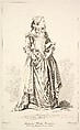 Ancienne Mode Françoise, plate 4 from "Recueil de diverses fig.res étrangeres Inventées par F. Boucher P.tre du Roy et Gravées par F. Ravenet" (Collection of Various Foreign Figures, Devised by F. Boucher, Painter of the King and Engraved [etched] by F. Ravenet), Simon Francis Ravenet, the elder  French, Etching and engraving