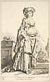 Dame de Constantinople, plate 5 from "Recueil de diverses fig.res étrangeres Inventées par F. Boucher P.tre du Roy et Gravées par F. Ravenet" (Collection of Various Foreign Figures, Devised by F. Boucher, Painter of the King and Engraved [etched] by F. Ravenet), Simon Francis Ravenet, the elder  French, Etching and engraving