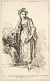 Fille de St. Jean de Patmos, Isle de l'Archipel, plate 6 from "Recueil de diverses fig.res étrangeres Inventées par F. Boucher P.tre du Roy et Gravées par F. Ravenet" (Collection of Various Foreign Figures, Devised by F. Boucher, Painter of the King and Engraved [etched] by F. Ravenet), Simon Francis Ravenet, the elder  French, Etching and engraving