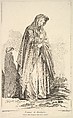 Femme de Boulogne, plate 9 from "Recueil de diverses fig.res étrangeres Inventées par F. Boucher P.tre du Roy et Gravées par F. Ravenet" (Collection of Various Foreign Figures, Devised by F. Boucher, Painter of the King and Engraved [etched] by F. Ravenet), Simon Francis Ravenet, the elder  French, Etching and engraving