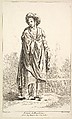 Femme de Macédoine, plate 12 from "Recueil de diverses fig.res étrangeres Inventées par F. Boucher P.tre du Roy et Gravées par F. Ravenet" (Collection of Various Foreign Figures, Devised by F. Boucher, Painter of the King and Engraved [etched] by F. Ravenet), Simon Francis Ravenet, the elder  French, Etching and engraving