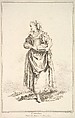 Contadina, plate 7 from "Recueil de diverses fig.res étrangeres Inventées par F. Boucher P.tre du Roy et Gravées par F. Ravenet" (Collection of Various Foreign Figures, Devised by F. Boucher, Painter of the King and Engraved [etched] by F. Ravenet), Gabriel Huquier  French, Etching and engraving