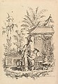 Chinoiserie scene with figures in a landscape, Gabriel Huquier French, Etching and engraving
