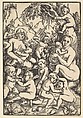 Two Mothers with Children (Die Kinderaue), Hans Baldung (called Hans Baldung Grien)  German, Woodcut