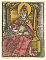 St. Gregory (copy), Hans Baldung (called Hans Baldung Grien)  German, Woodcut, hand-colored