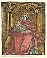 St. Erasmus (copy), Hans Baldung (called Hans Baldung Grien)  German, Woodcut, hand-colored