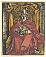 St. Erasmus (copy), Hans Baldung (called Hans Baldung Grien)  German, Woodcut, hand-colored