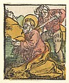 St. Matthew (copy), Hans Baldung (called Hans Baldung Grien)  German, Woodcut, hand-colored