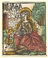 St. Elizabeth (copy ?), Hans Baldung (called Hans Baldung Grien)  German, Woodcut, hand-colored