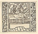 Caring for the Dead, illustration from Speculum Passionis, 1507, Hans Baldung (called Hans Baldung Grien) German, Woodcut with letterpress text verso