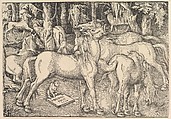 Group of Seven Horses, Hans Baldung (called Hans Baldung Grien)  German, Woodcut
